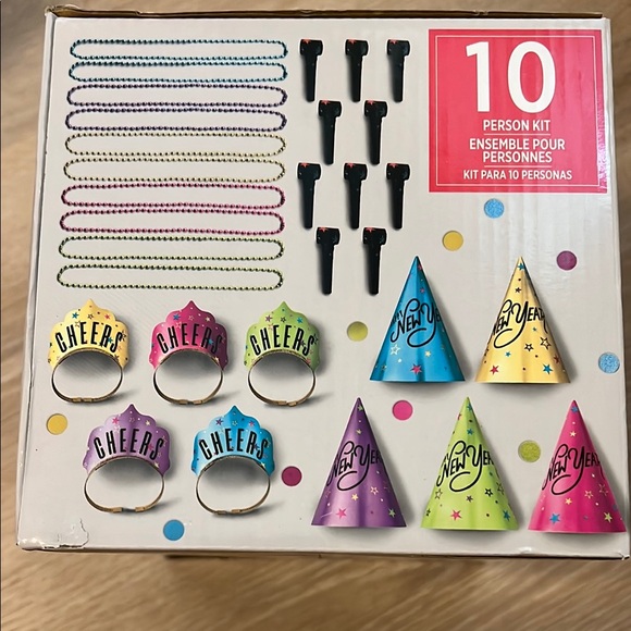 NWT Colorful Party Kit for 10 People new years kit! - Picture 2 of 5